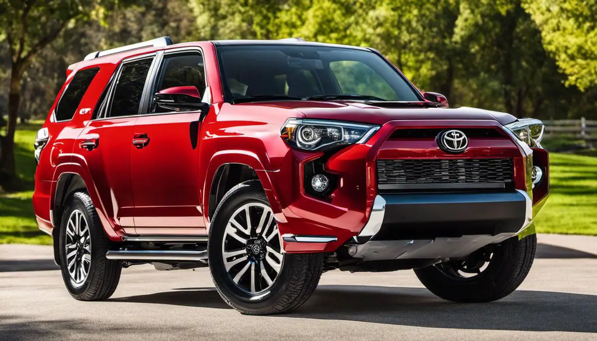 A red 2020 Toyota 4Runner parked in a driveway.
