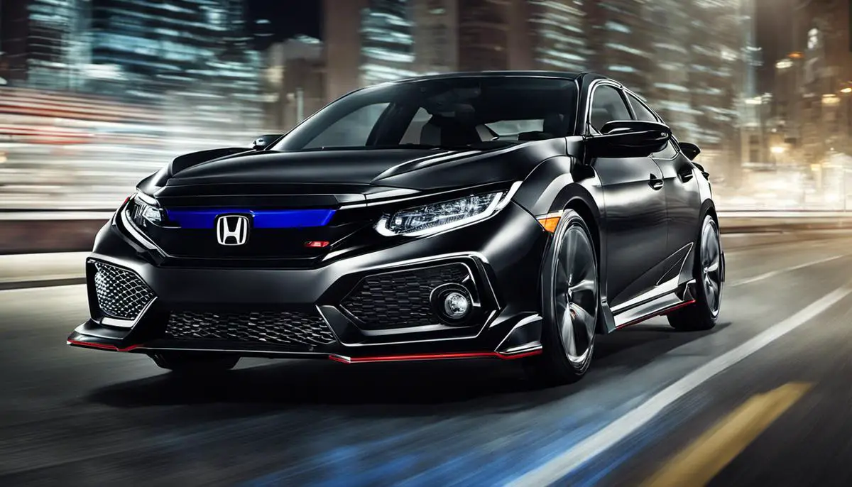 A futuristic-looking Honda Civic with advanced safety technology, symbolizing the cutting-edge advancements in automotive safety