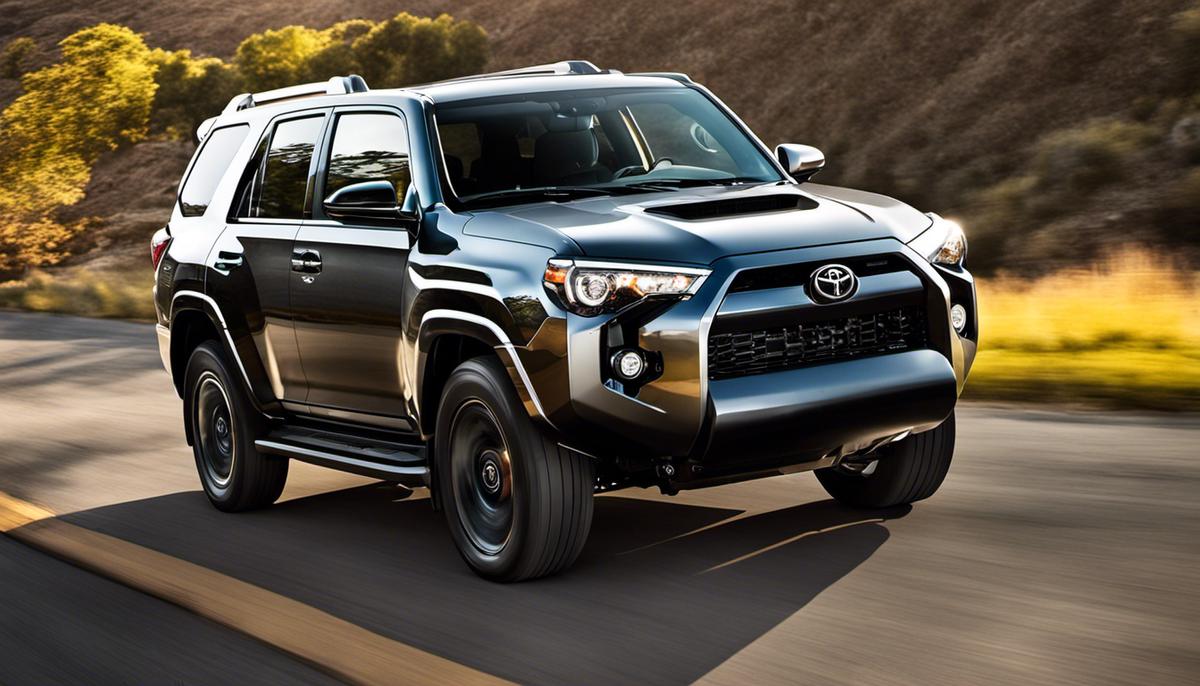 A high-tech dashboard of the 2020 Toyota 4Runner showcasing the advanced connectivity features and in-car technologies.