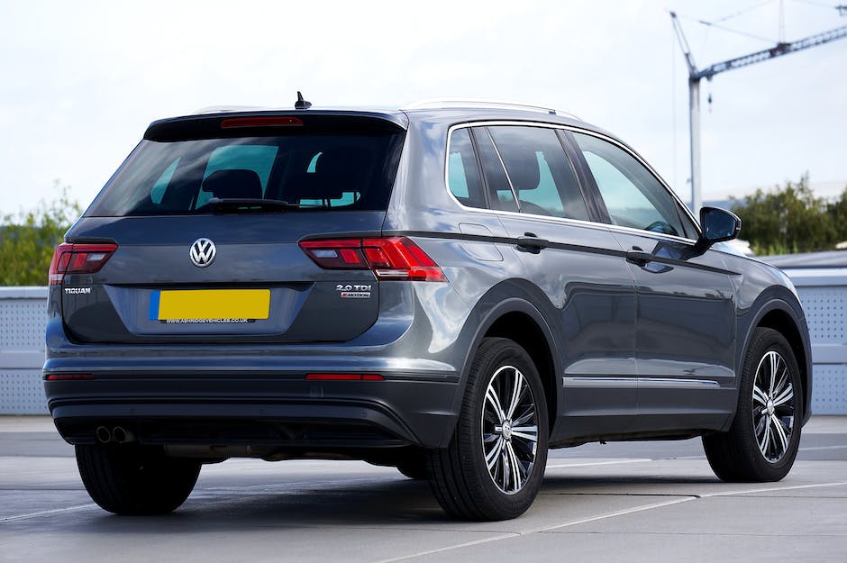 Volkswagen Tiguan midsize SUV parked on a city street